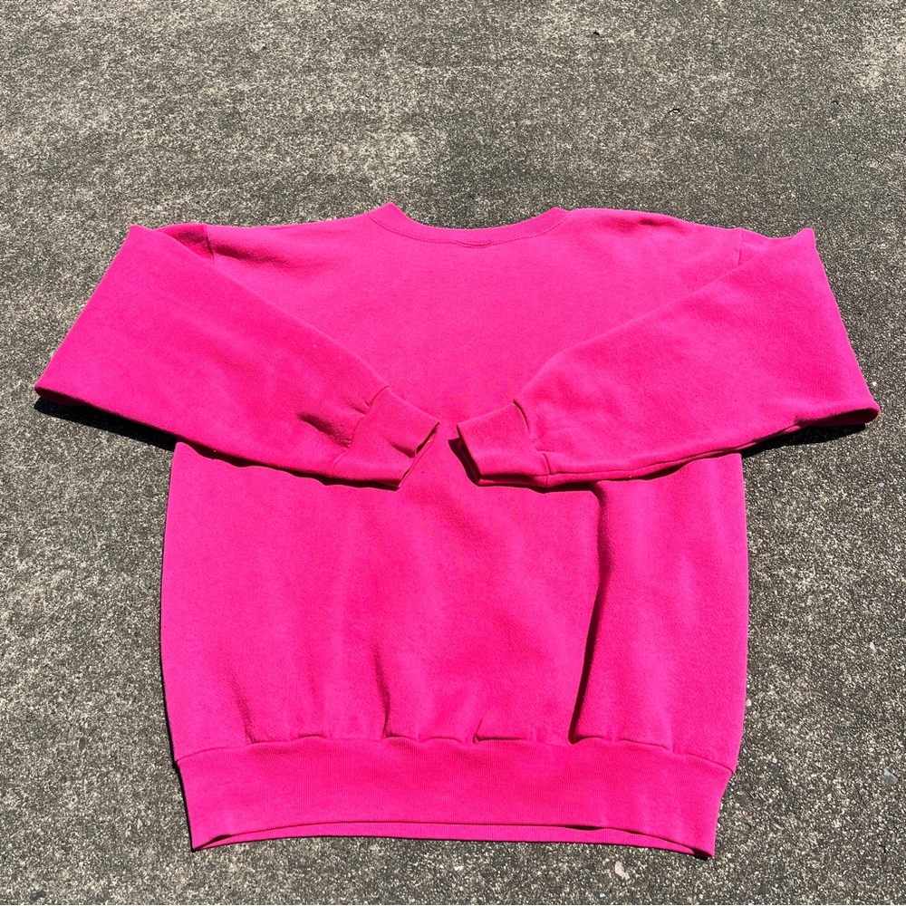 Vintage Pink West Virginia Treeline Crewneck Sweatshirt Size Large Used - Picture 5 of 5